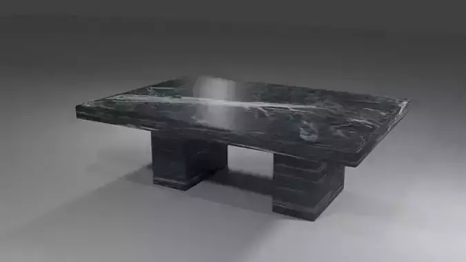 Marble kitchen table 3D model 