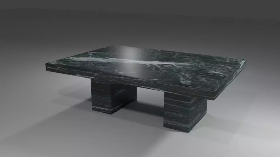 Marble kitchen table 3D model Low-poly 3D model_0