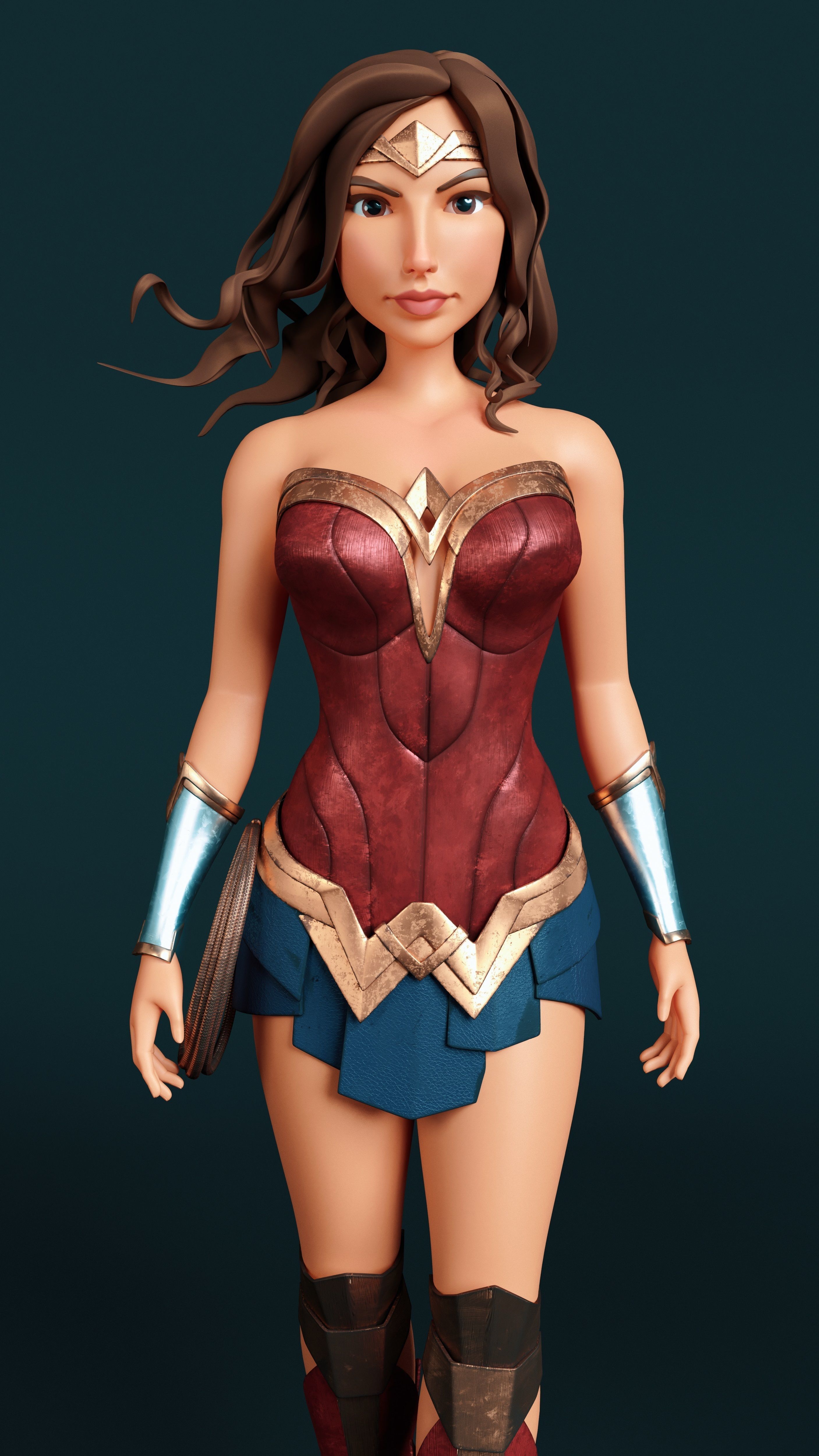 Wonder Woman cartoon model 3D model_8