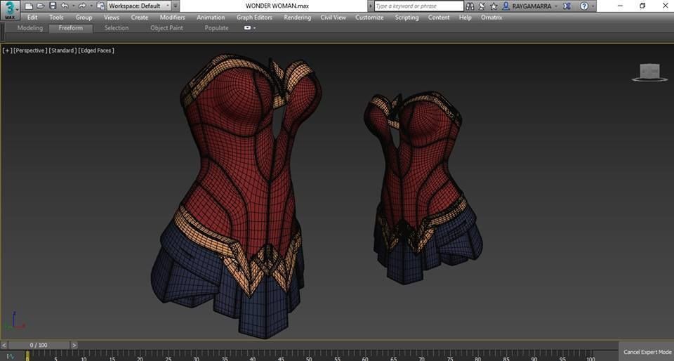 Wonder Woman cartoon model 3D model_10