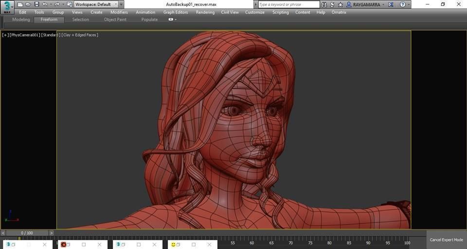 Wonder Woman cartoon model 3D model_17