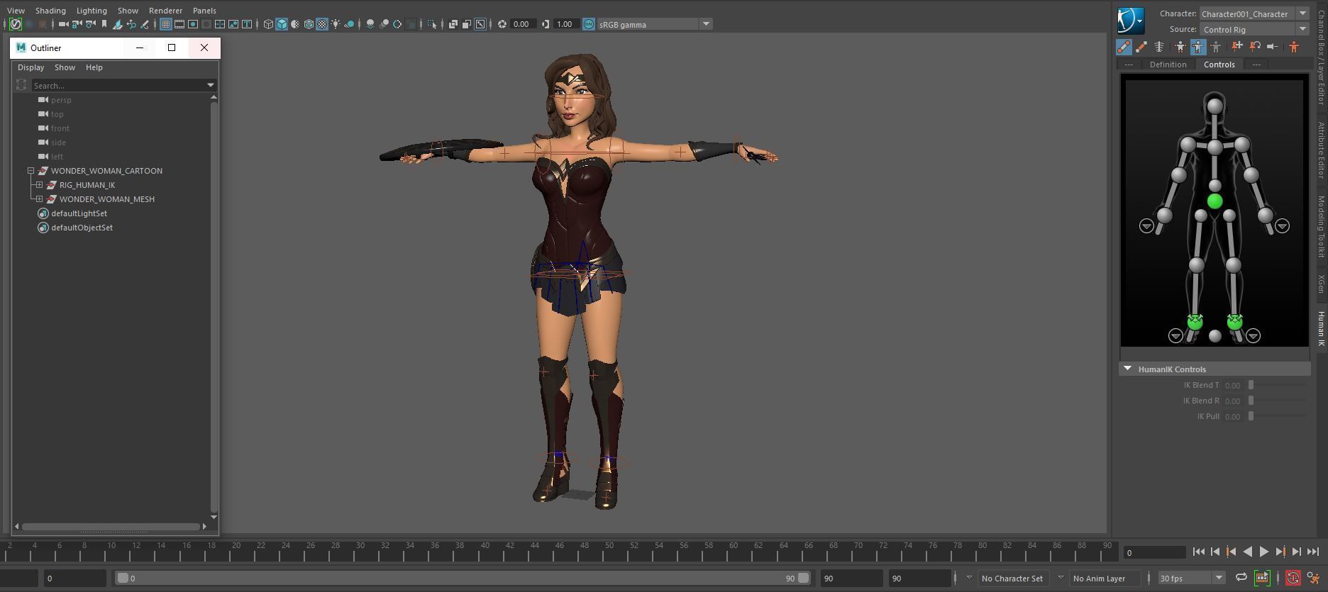 Wonder Woman cartoon model 3D model_23