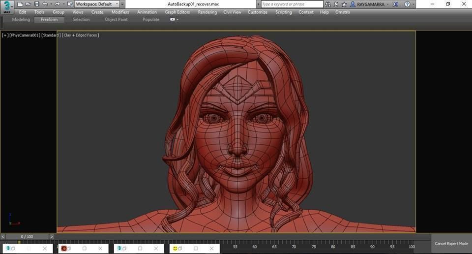 Wonder Woman cartoon model 3D model_11