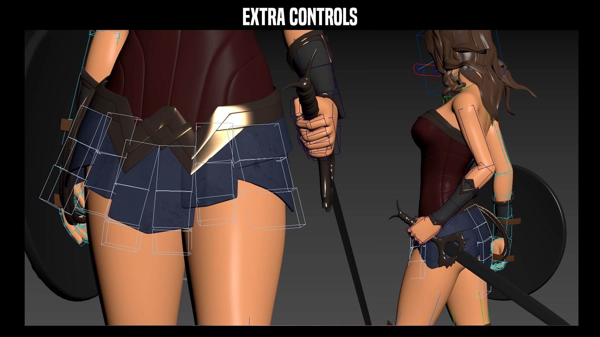 Wonder Woman cartoon model 3D model_27