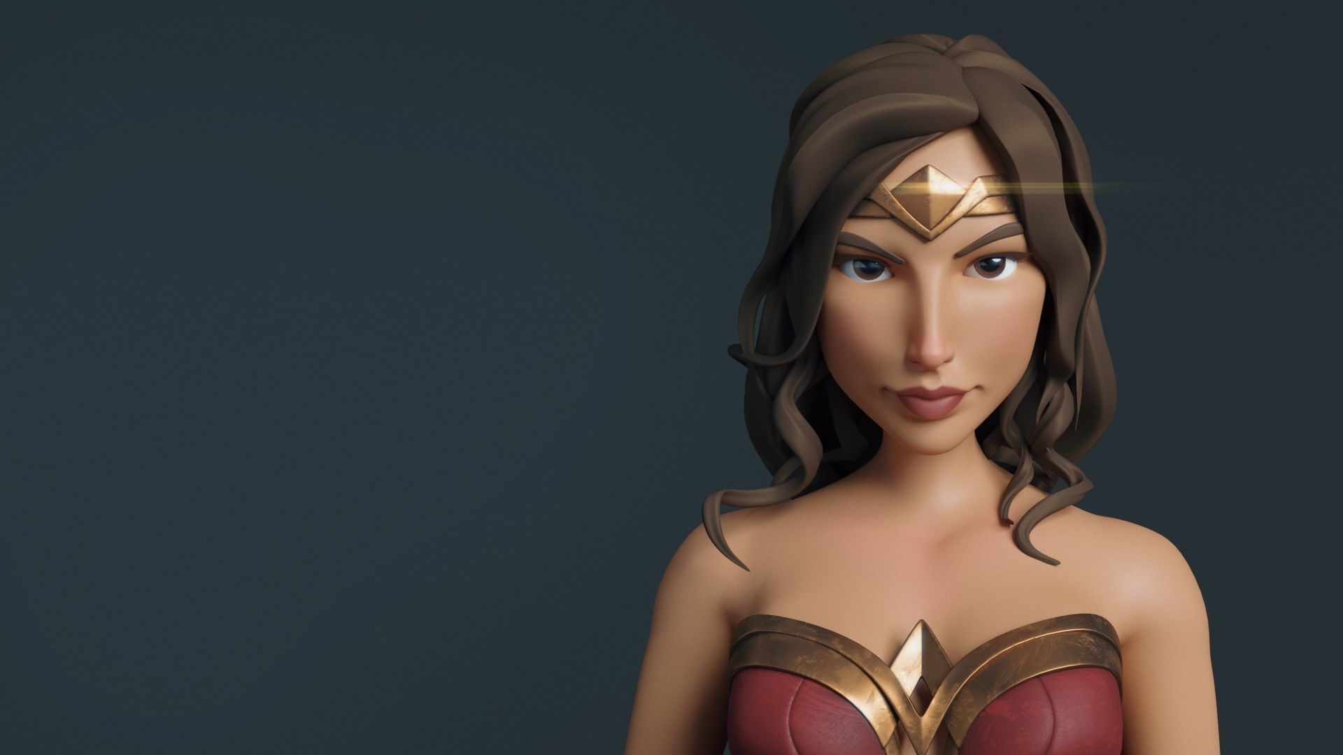 Wonder Woman cartoon model 3D model_6