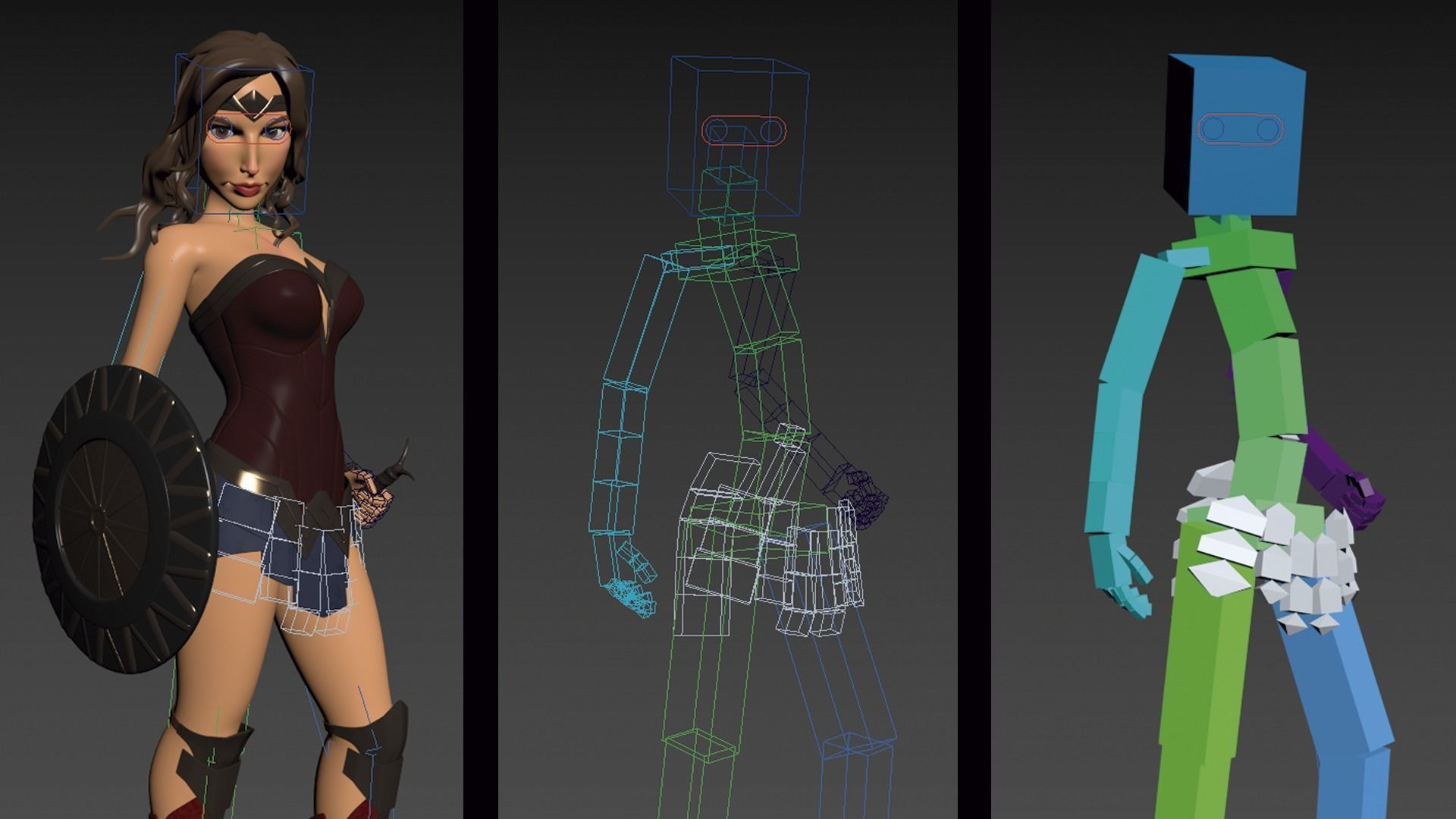 Wonder Woman cartoon model 3D model_22