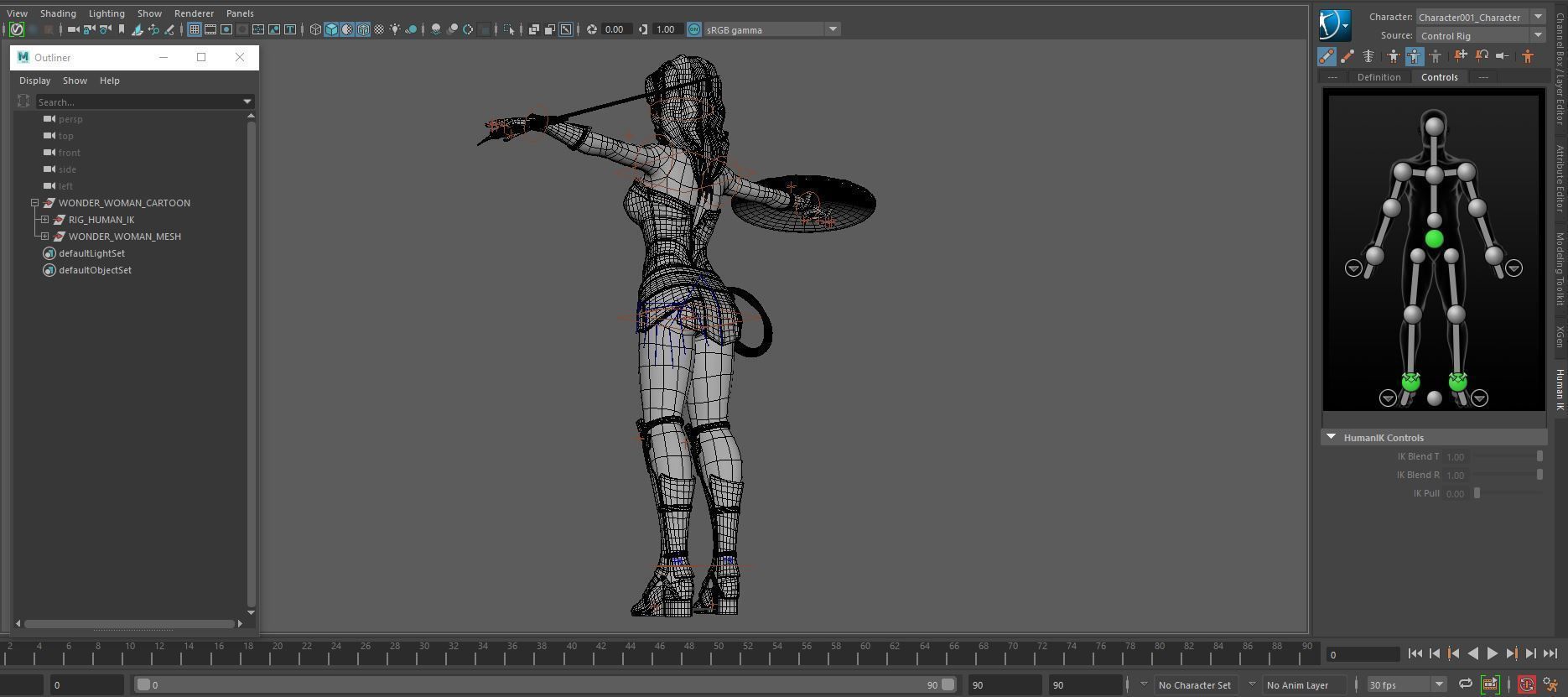 Wonder Woman cartoon model 3D model_24