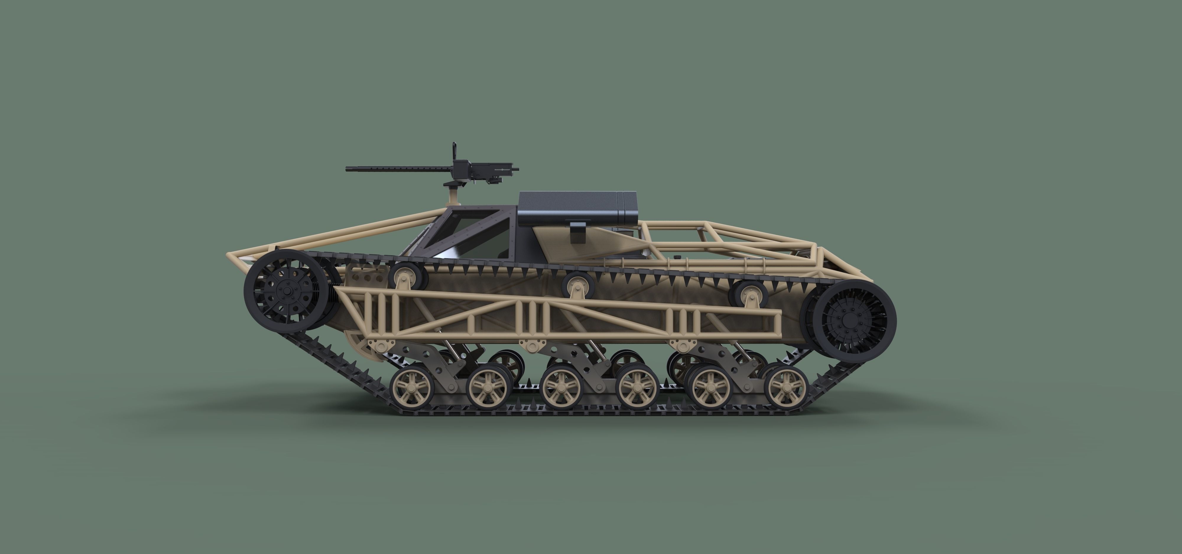 Tracked vehicle from movie GI Joe 3D model_7