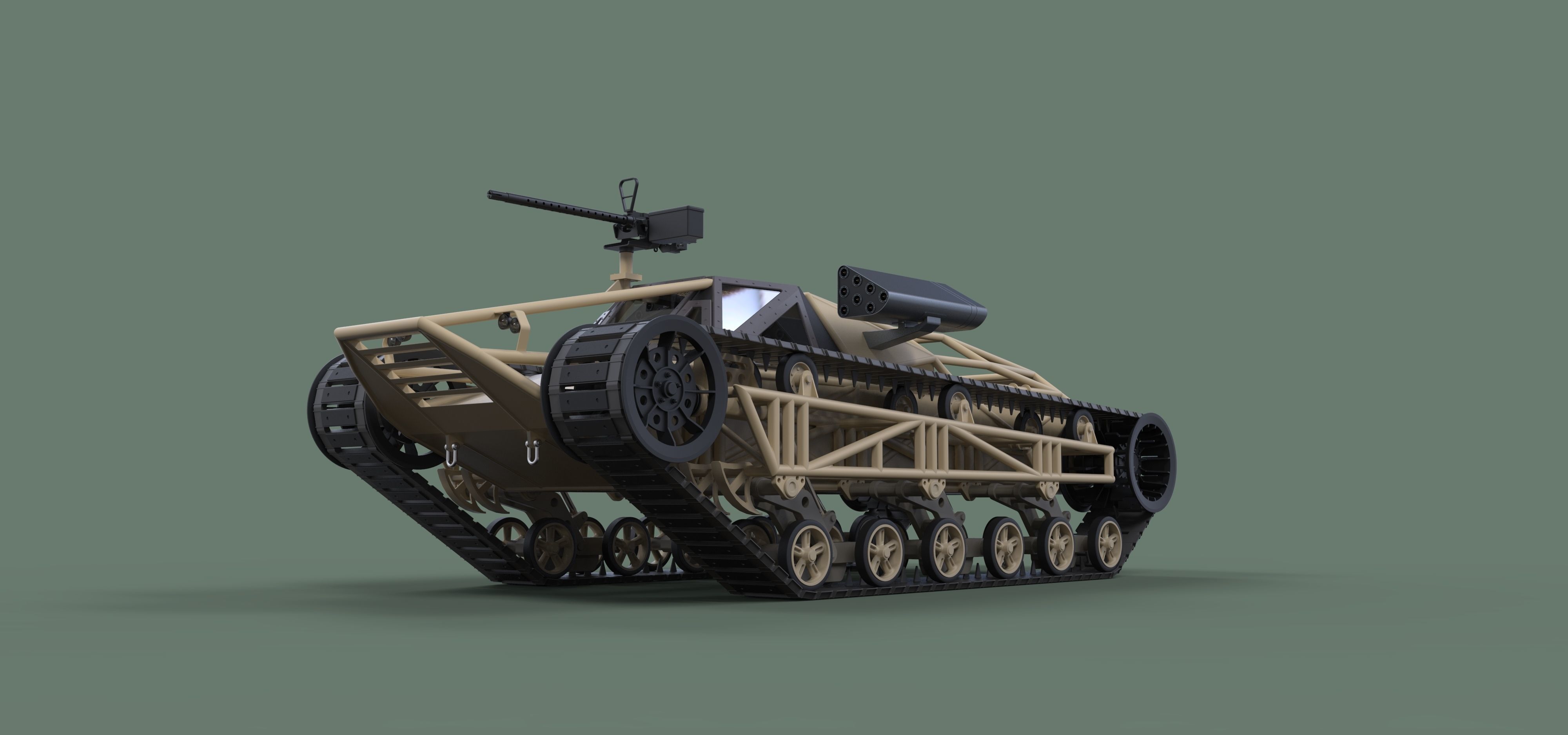 Tracked vehicle from movie GI Joe 3D model_4