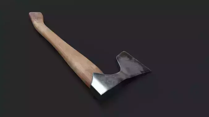 axe with blood  3D model
