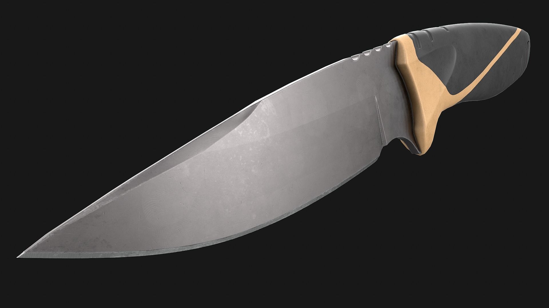 Knife Low-Poly Game-Ready PBR Low-poly 3D model_3