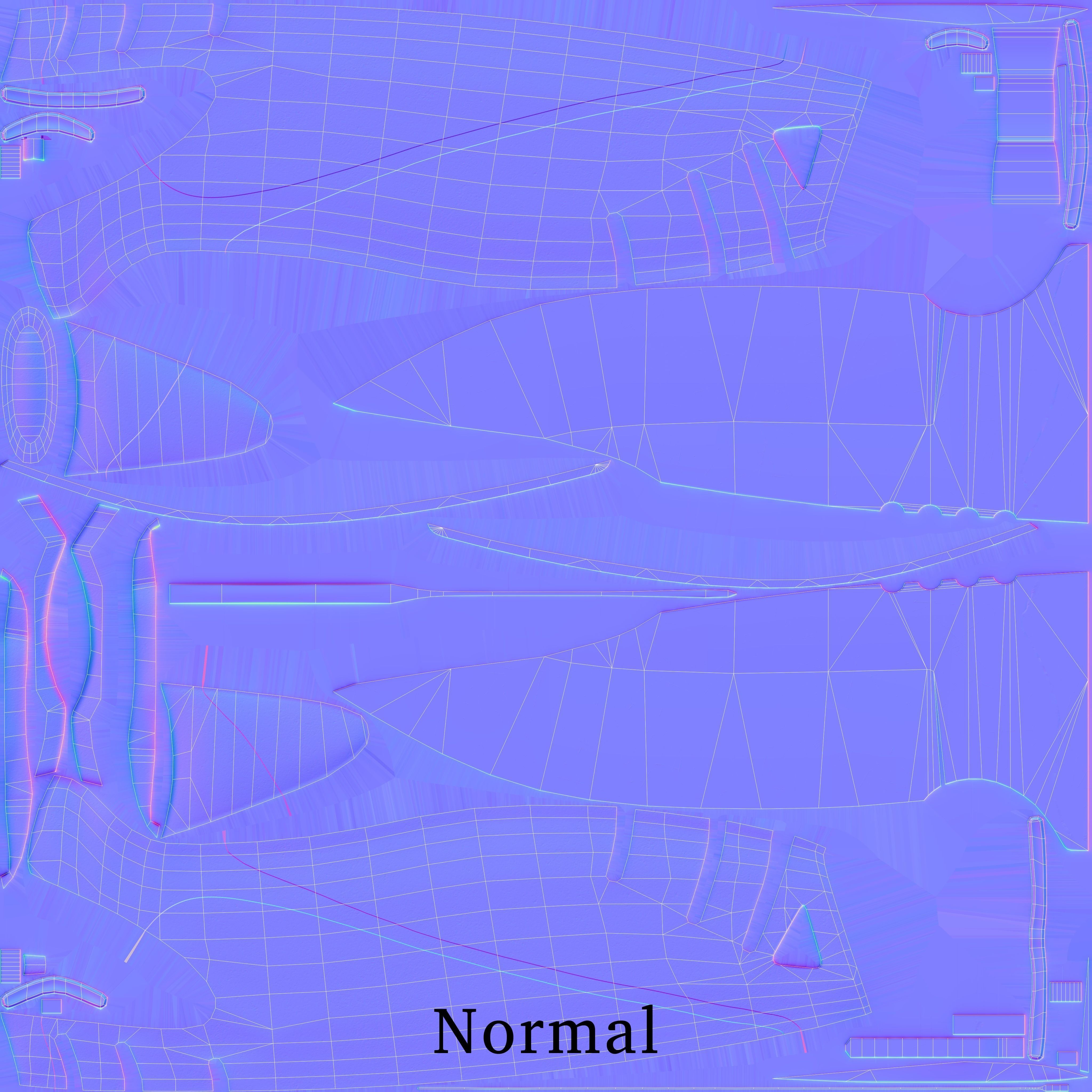 Knife Low-Poly Game-Ready PBR Low-poly 3D model_17