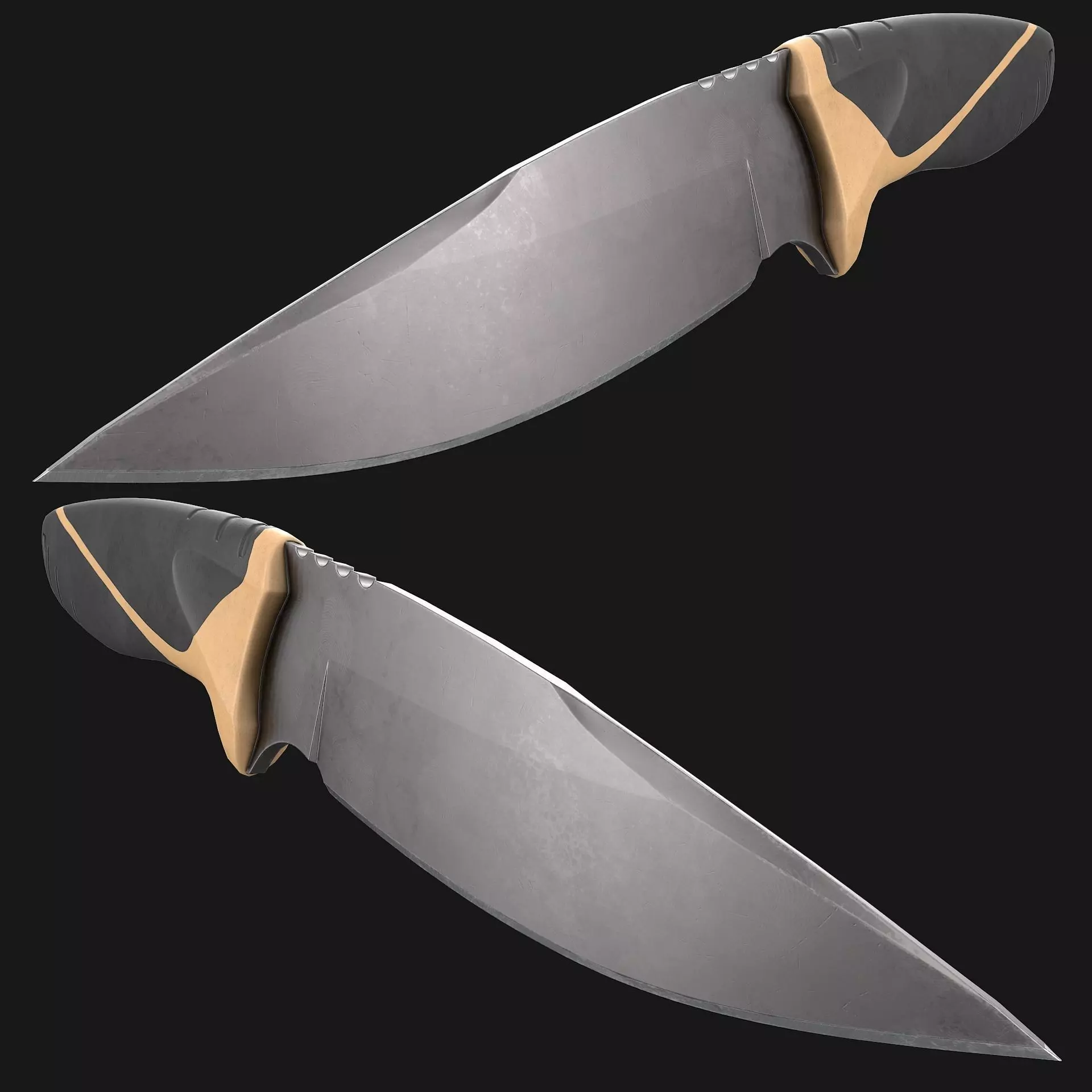 Knife Low-Poly Game-Ready PBR Low-poly 3D model_0