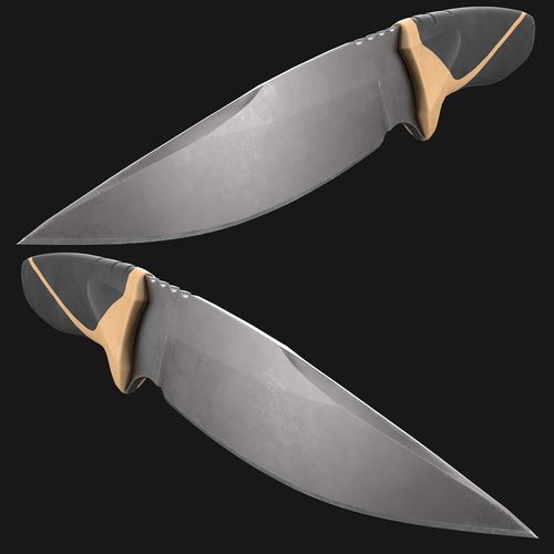 Knife Low-Poly Game-Ready PBR Low-poly 3D model