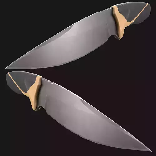 Knife Low-Poly Game-Ready PBR Low-poly 3D model