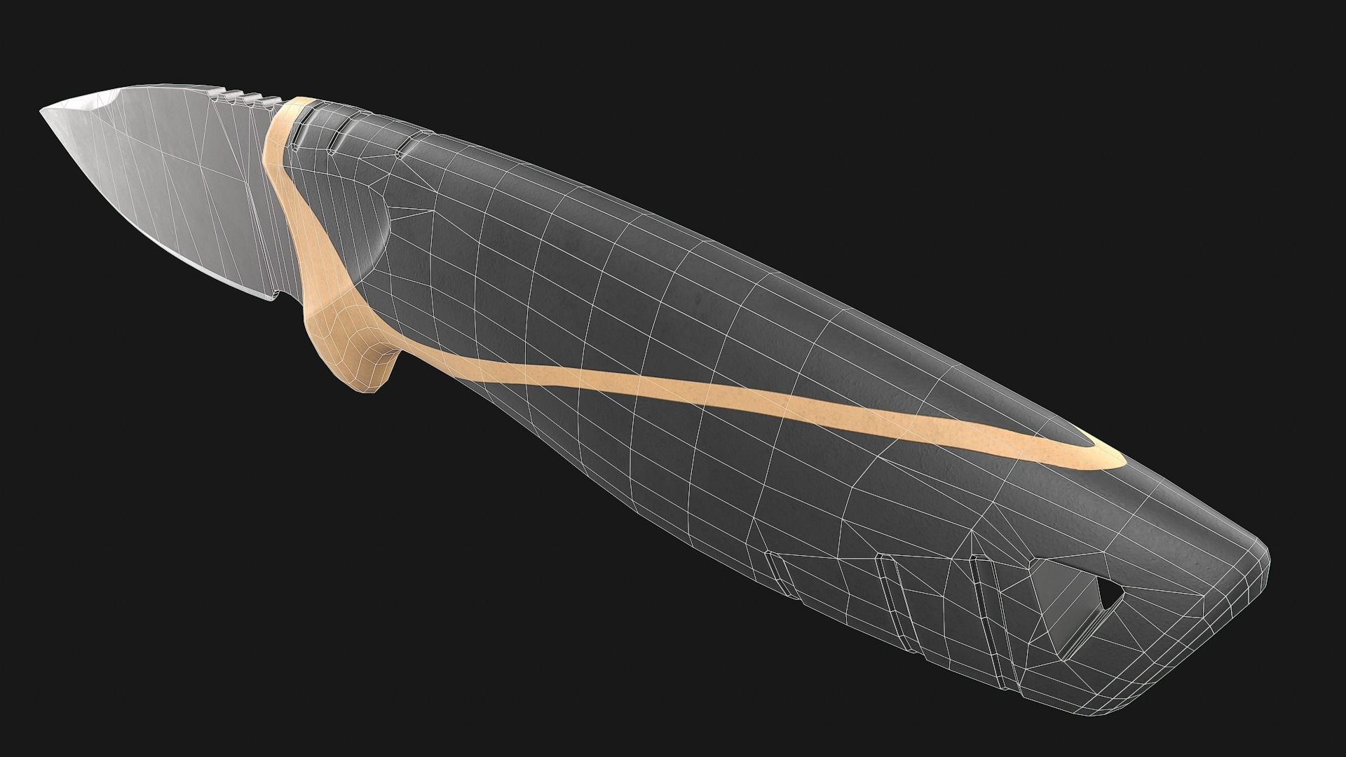 Knife Low-Poly Game-Ready PBR Low-poly 3D model_14