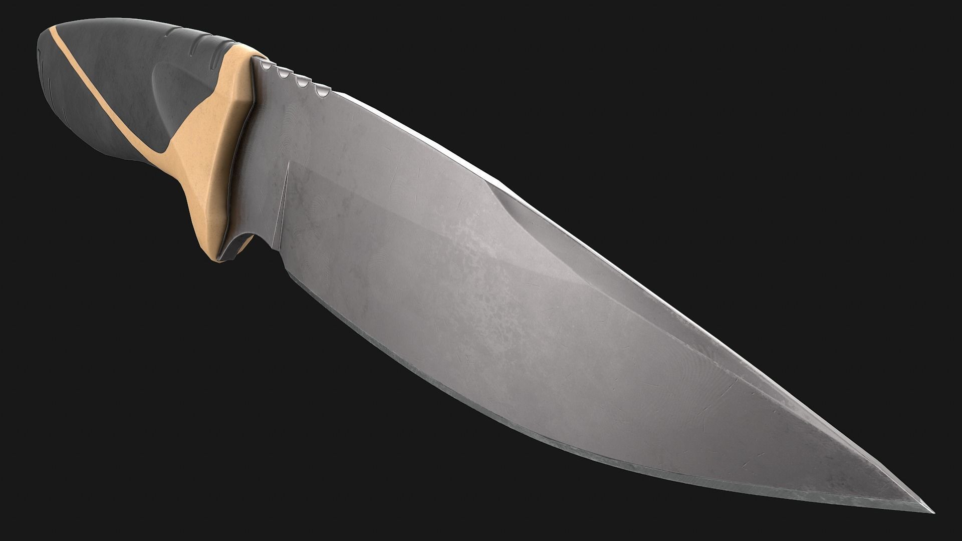 Knife Low-Poly Game-Ready PBR Low-poly 3D model_1
