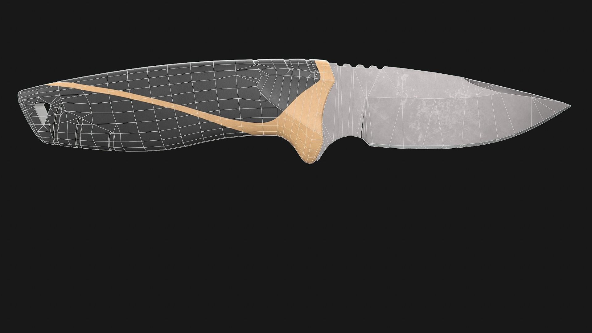 Knife Low-Poly Game-Ready PBR Low-poly 3D model_6