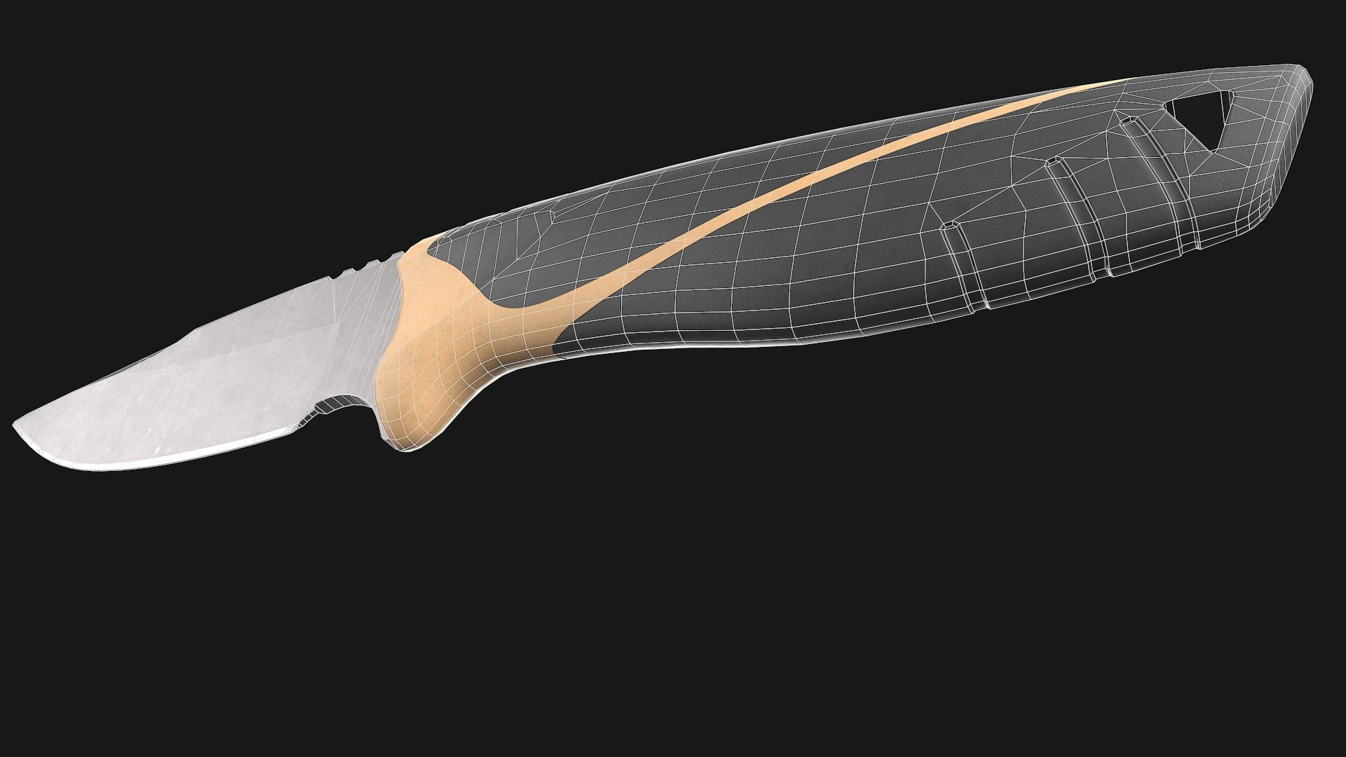 Knife Low-Poly Game-Ready PBR Low-poly 3D model_12