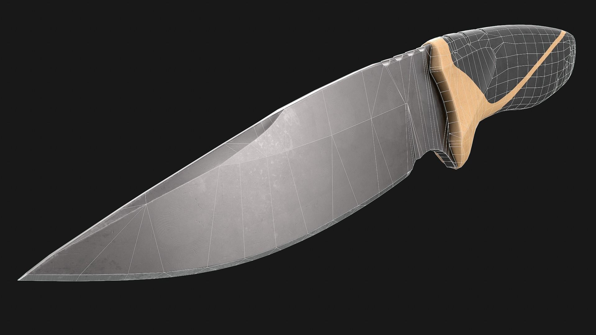 Knife Low-Poly Game-Ready PBR Low-poly 3D model_4