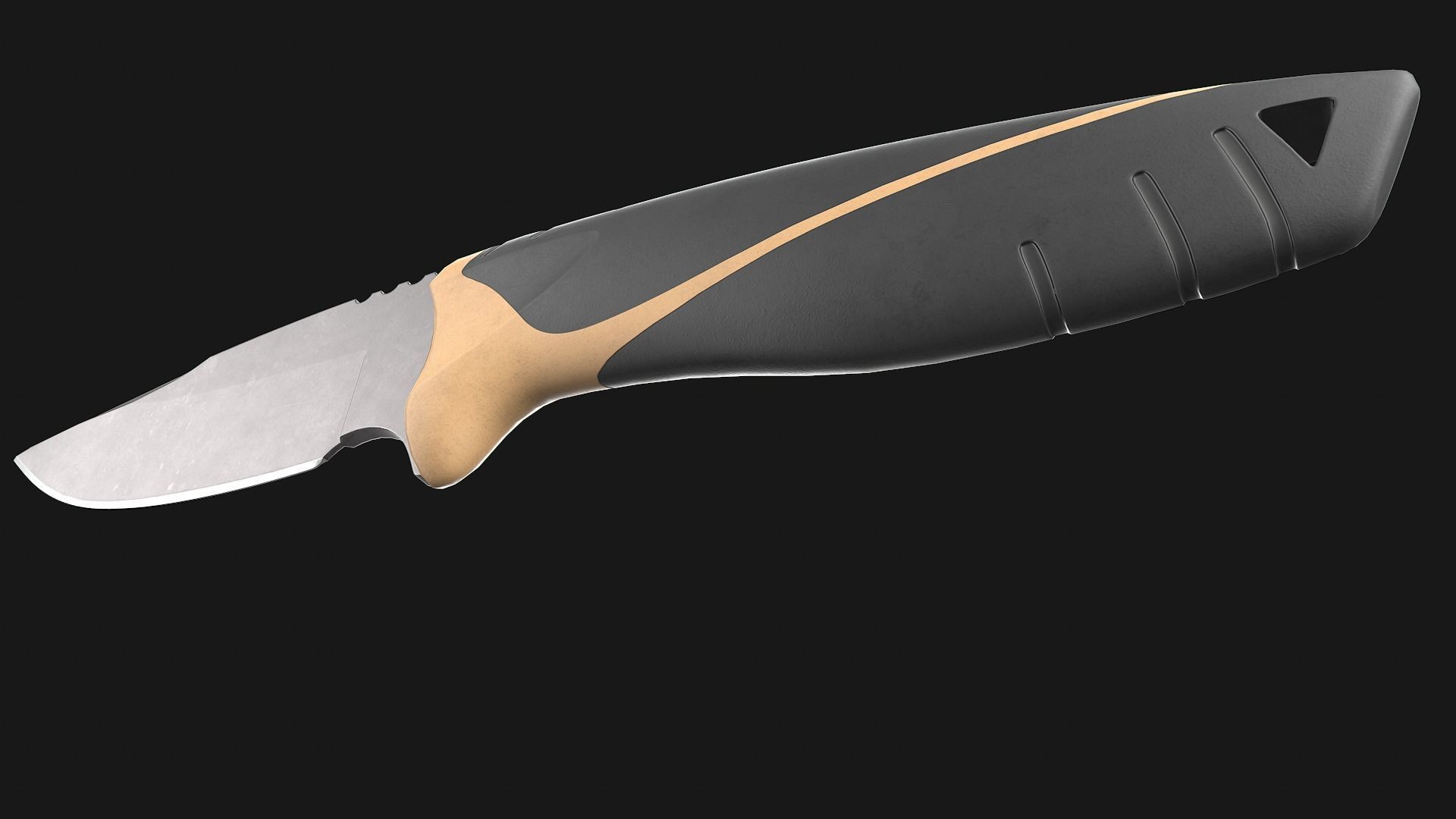 Knife Low-Poly Game-Ready PBR Low-poly 3D model_11