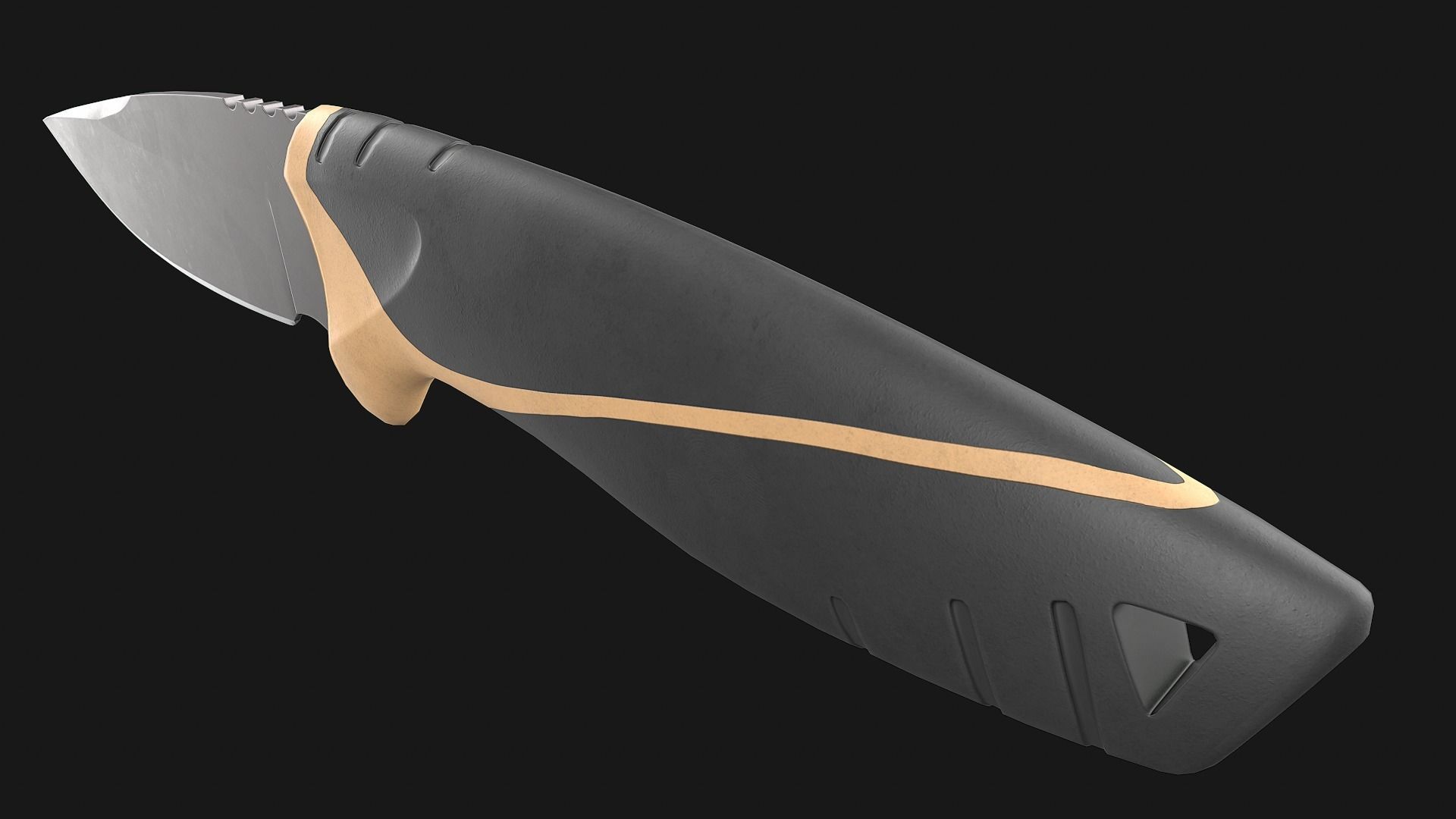 Knife Low-Poly Game-Ready PBR Low-poly 3D model_13