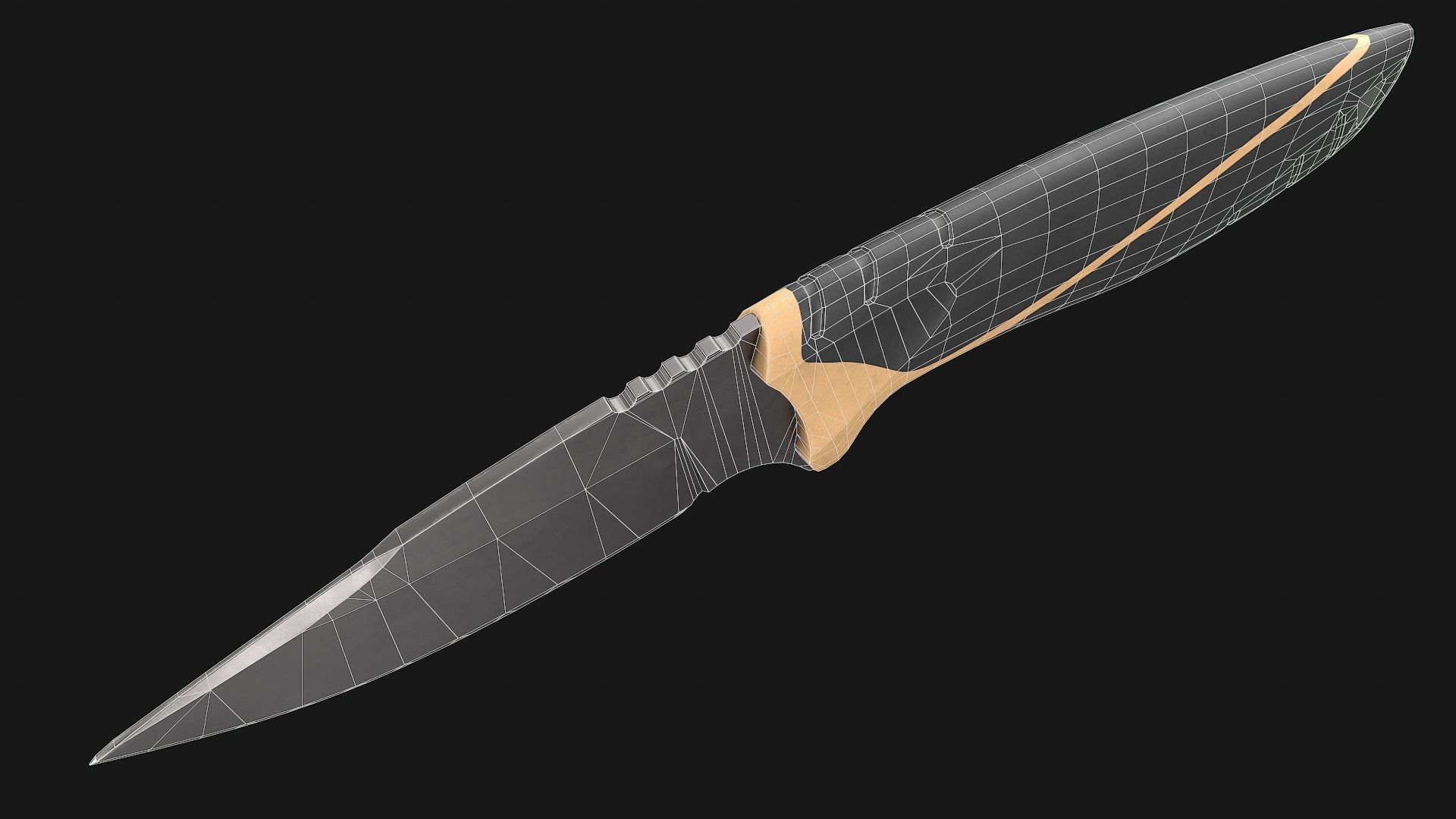 Knife Low-Poly Game-Ready PBR Low-poly 3D model_10
