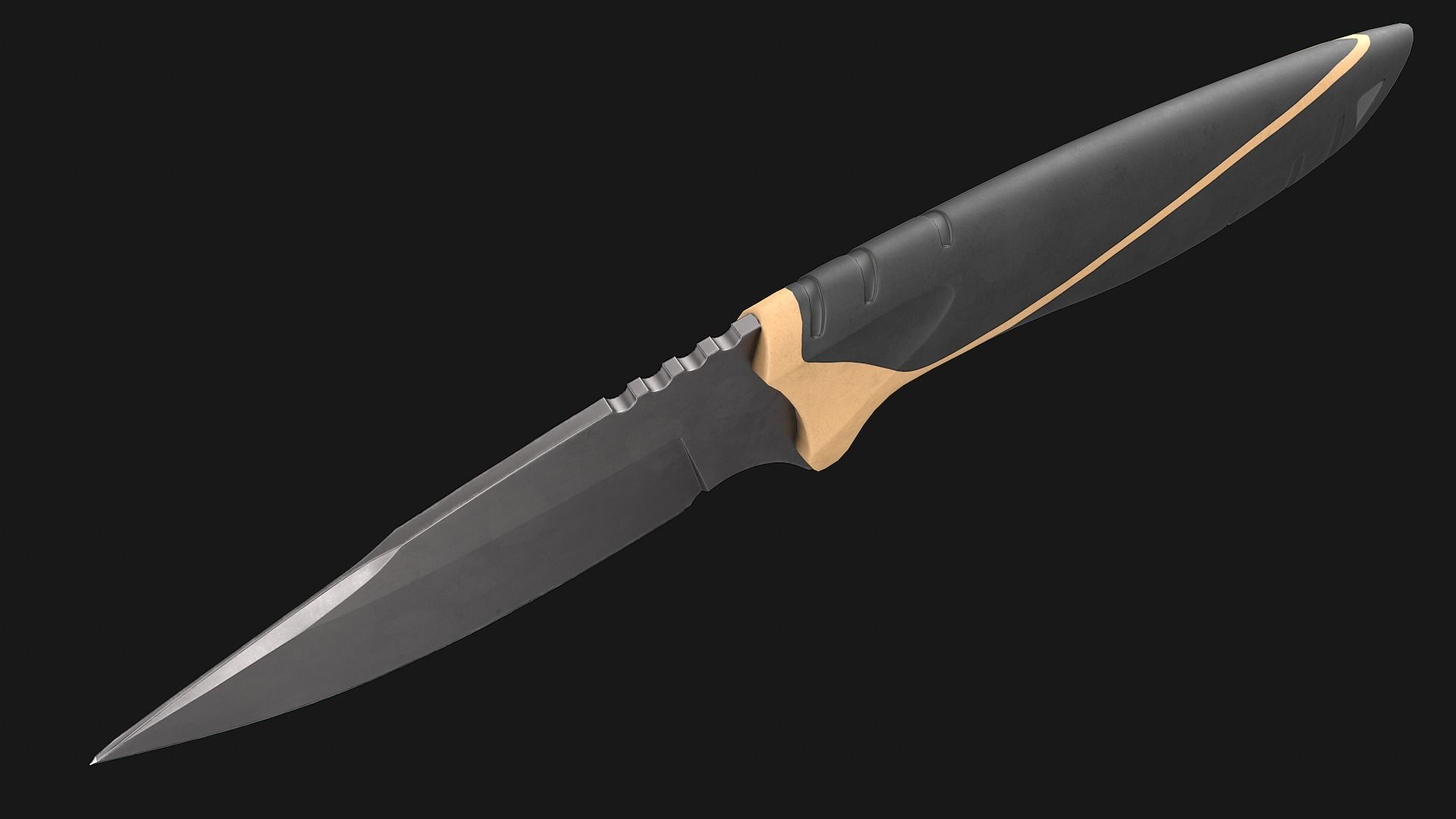 Knife Low-Poly Game-Ready PBR Low-poly 3D model_9