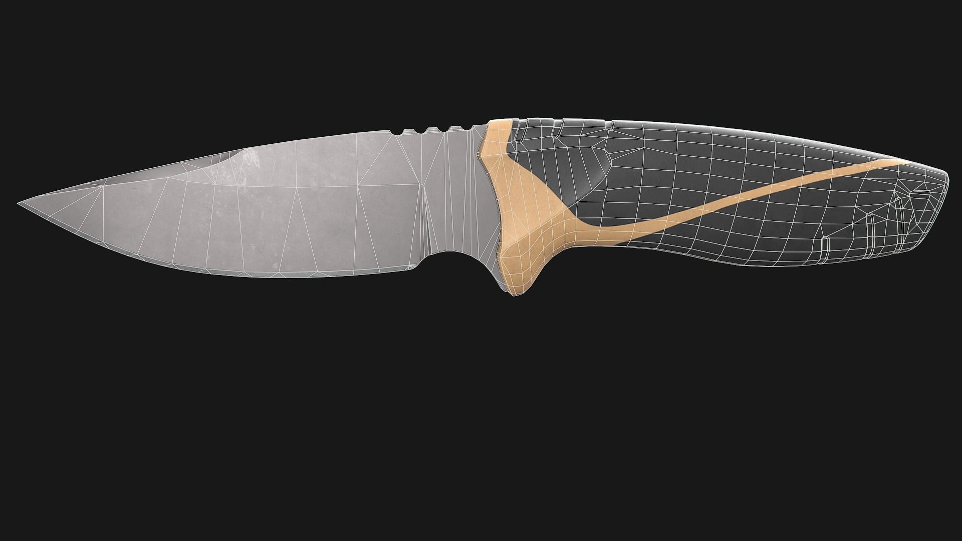 Knife Low-Poly Game-Ready PBR Low-poly 3D model_8