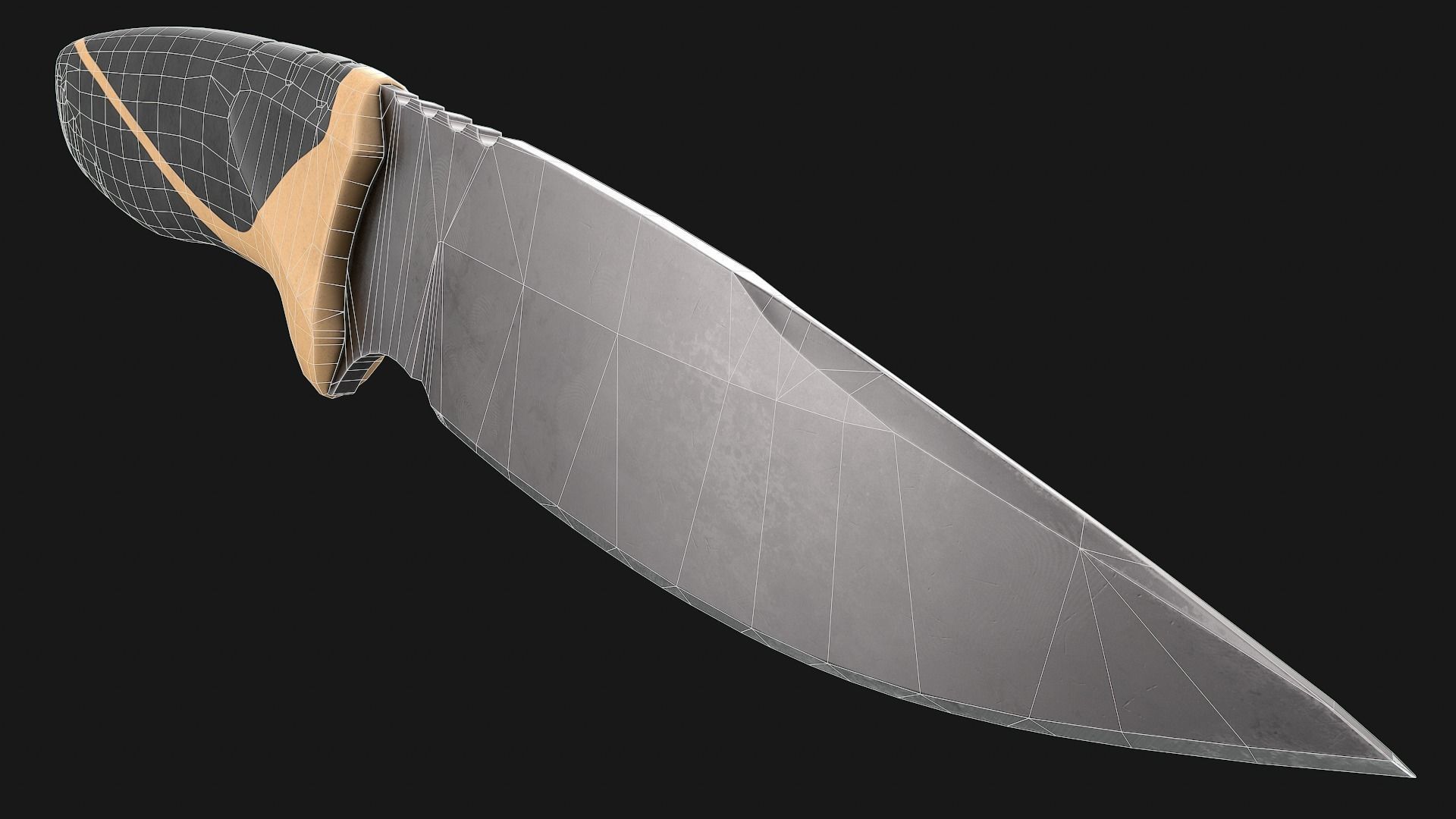 Knife Low-Poly Game-Ready PBR Low-poly 3D model_2