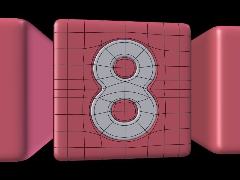 Numbers Low-poly 3D model_25