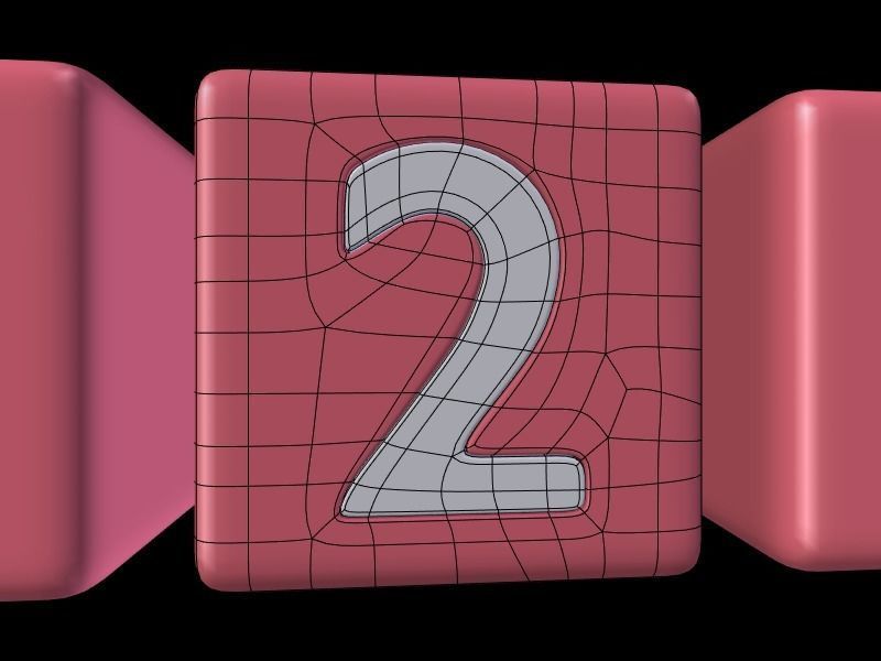 Numbers Low-poly 3D model_13
