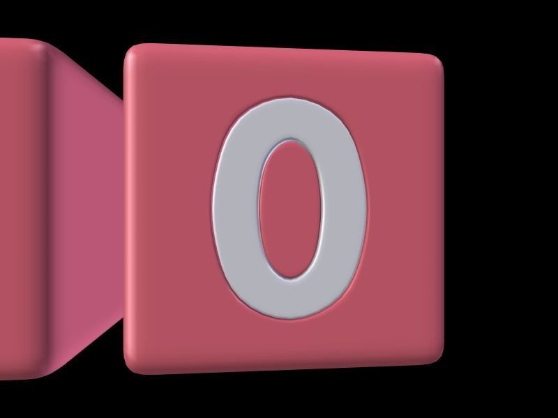 Numbers Low-poly 3D model_28