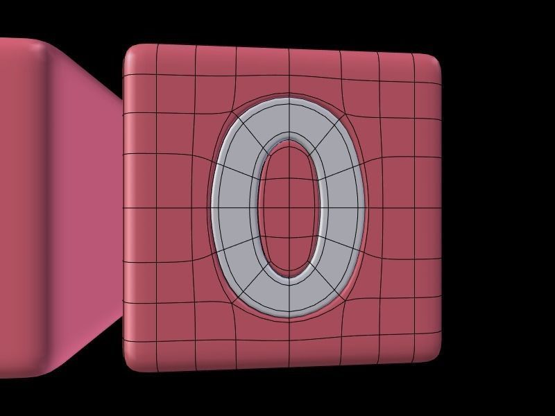 Numbers Low-poly 3D model_29