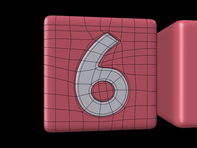 Numbers Low-poly 3D model_21