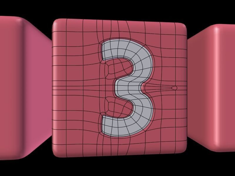 Numbers Low-poly 3D model_15