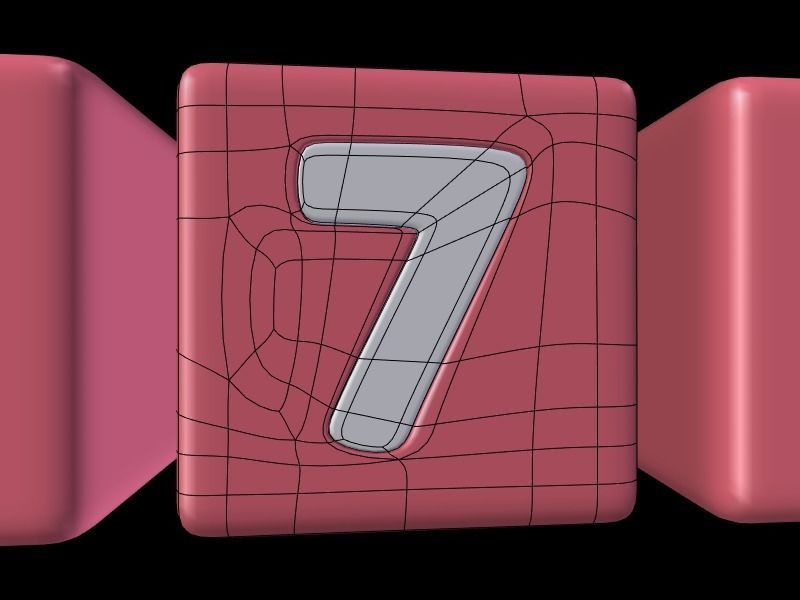 Numbers Low-poly 3D model_23