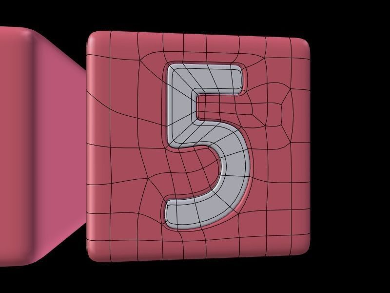 Numbers Low-poly 3D model_19