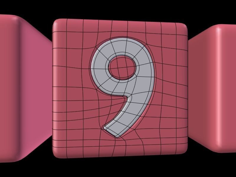 Numbers Low-poly 3D model_27