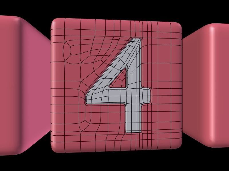 Numbers Low-poly 3D model_17