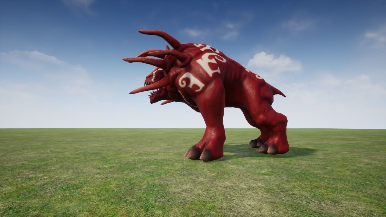Magical Beast Low-poly 3D model_9