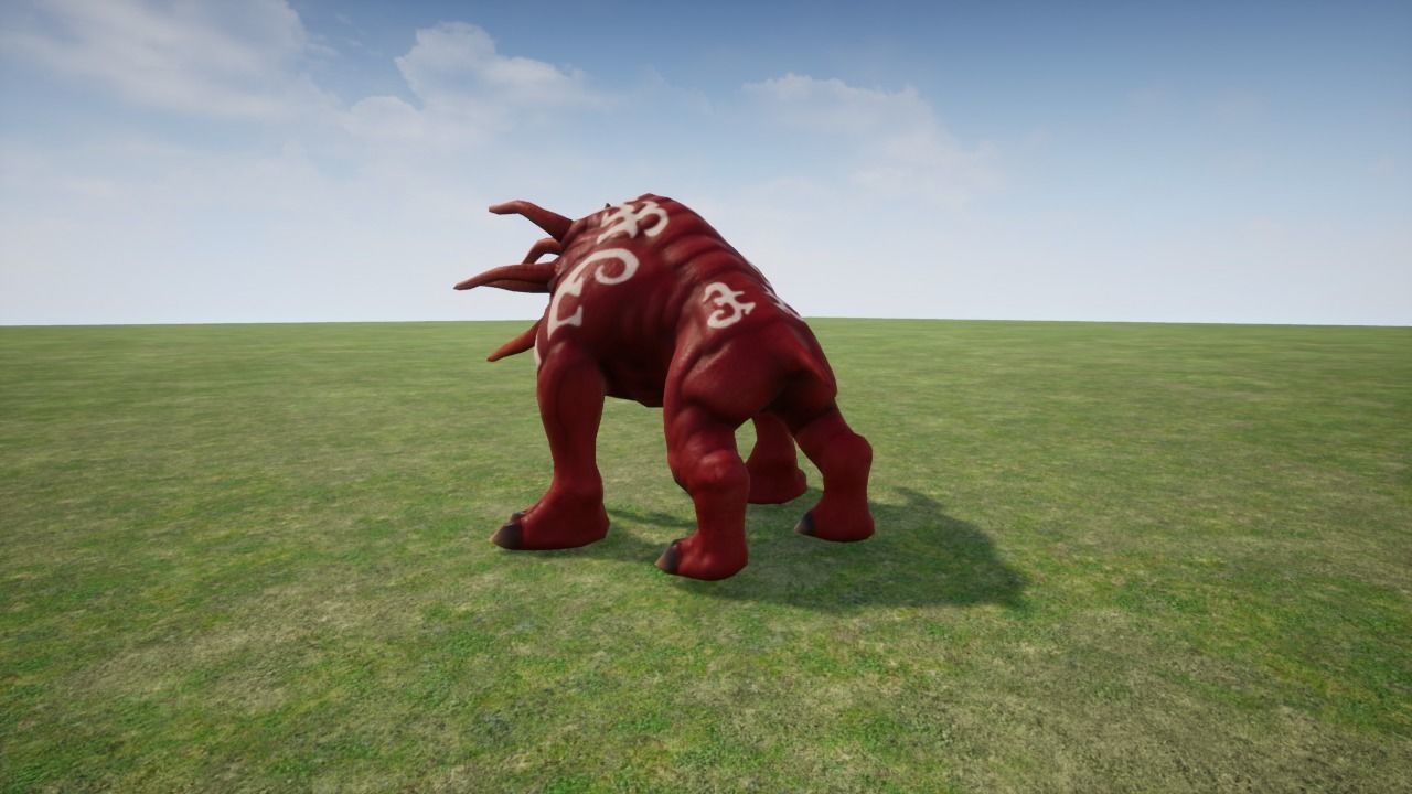 Magical Beast Low-poly 3D model_10