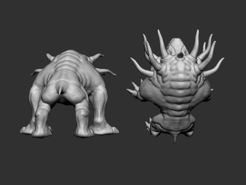 Magical Beast Low-poly 3D model_6