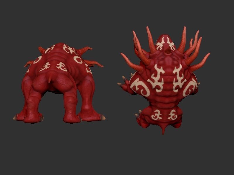 Magical Beast Low-poly 3D model_4