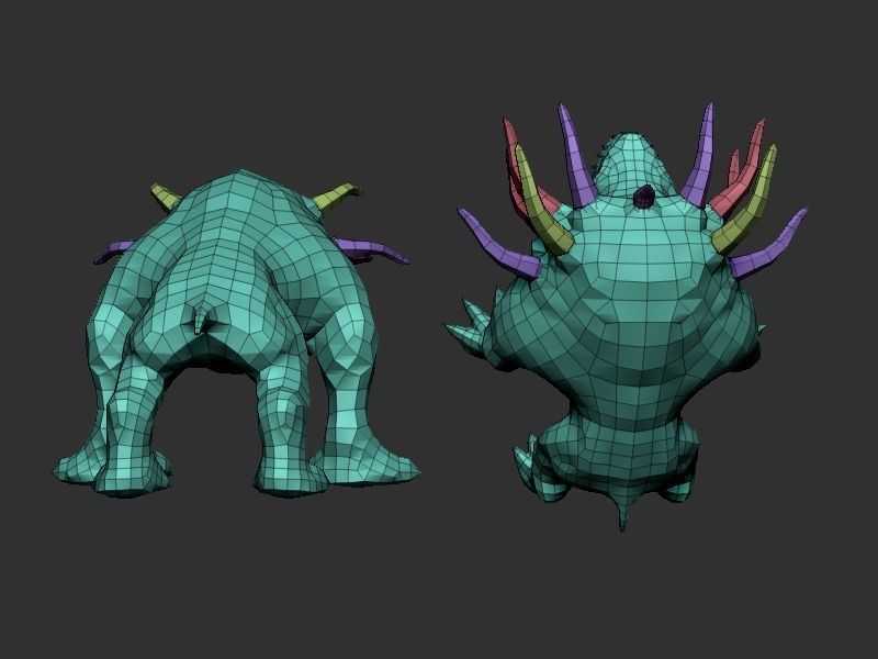 Magical Beast Low-poly 3D model_7