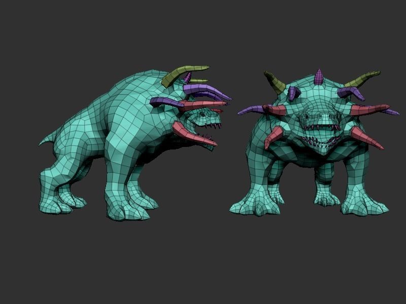 Magical Beast Low-poly 3D model_8