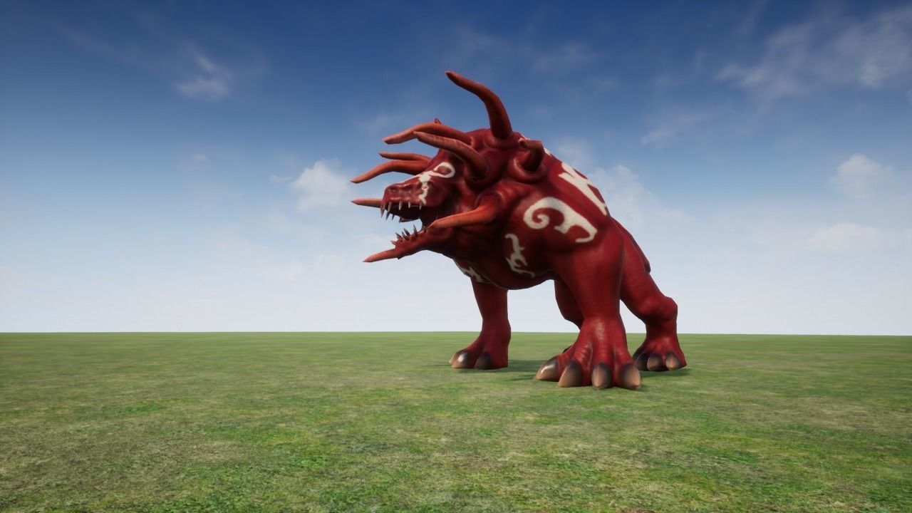 Magical Beast Low-poly 3D model_13