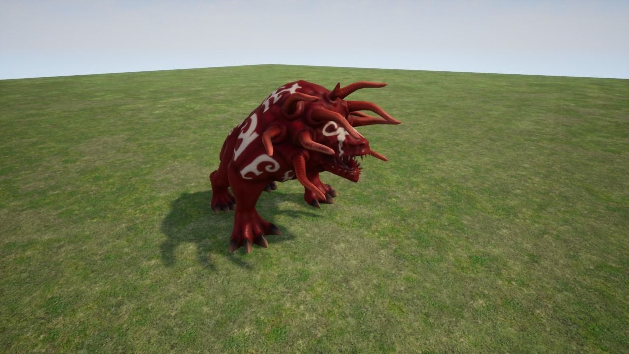 Magical Beast Low-poly 3D model_12