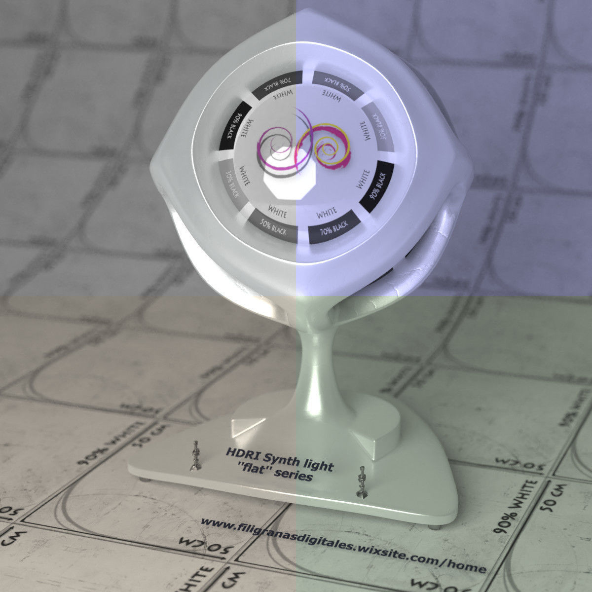 Flat 8 sides 4k Synth HDRI Texture_1