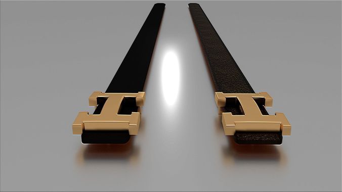 Hermes Belts x2 models Low-poly 3D model